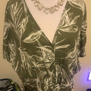 Printed open blouse
